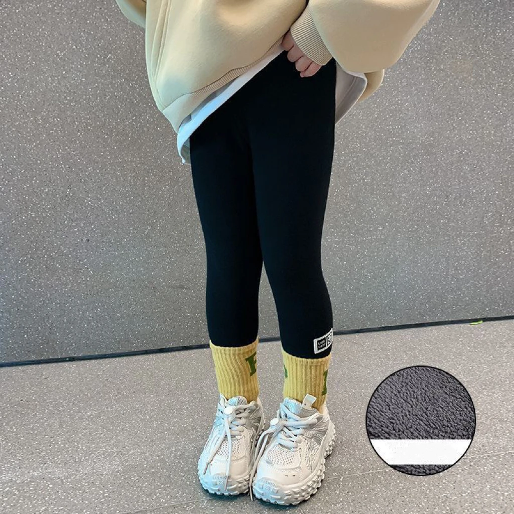 1pcs Autumn Winter Girls Leggings Baby Plush Pants Kids Thermal Pants Children Fashion Korean Version Trousers Casual Bottoms