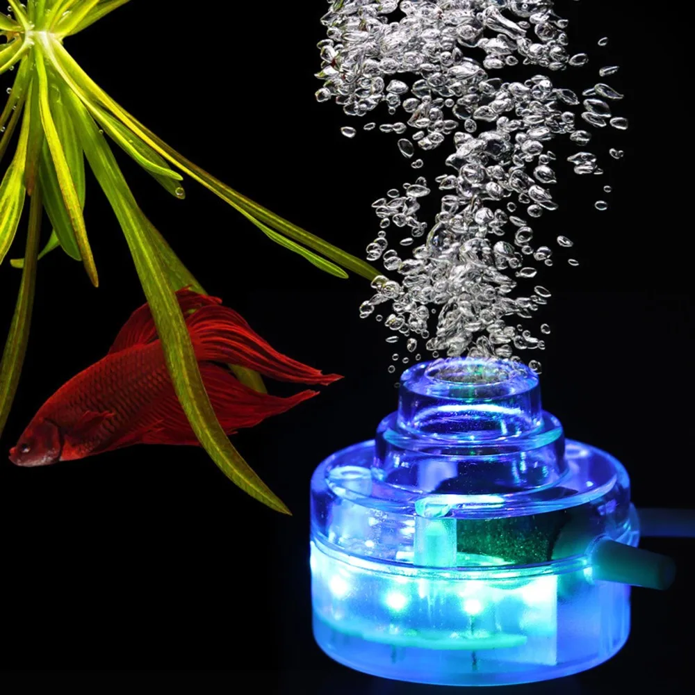 

Waterproof Aquarium Bubble Light Colorful Gradient Even Air Output Fish Tank Light LED Submersible Landscaping Decor Lamp