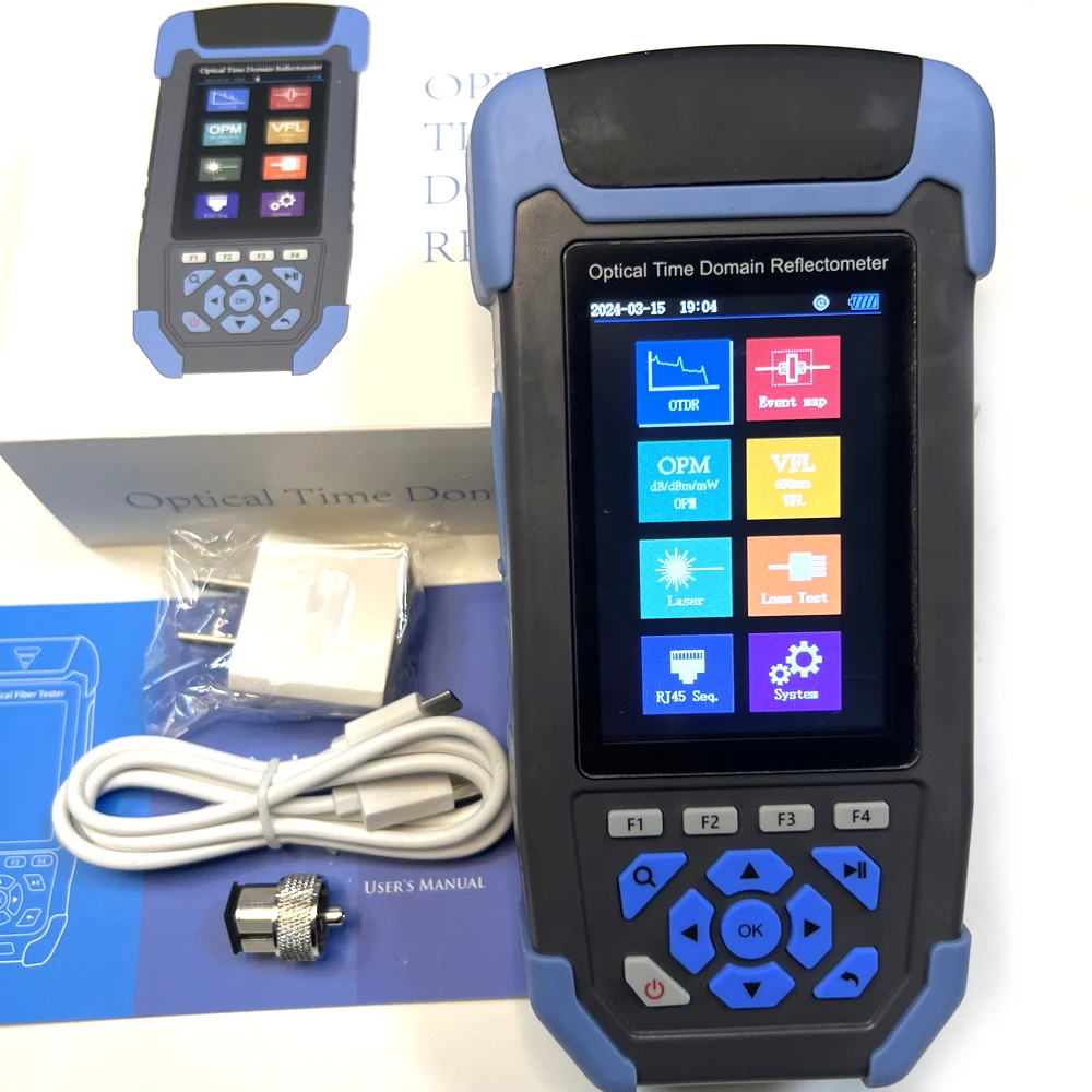 OTDR Reflectometer Fiber Optic Tester with OPM OLS VFL SC FC Connector, 1310nm 1550nm