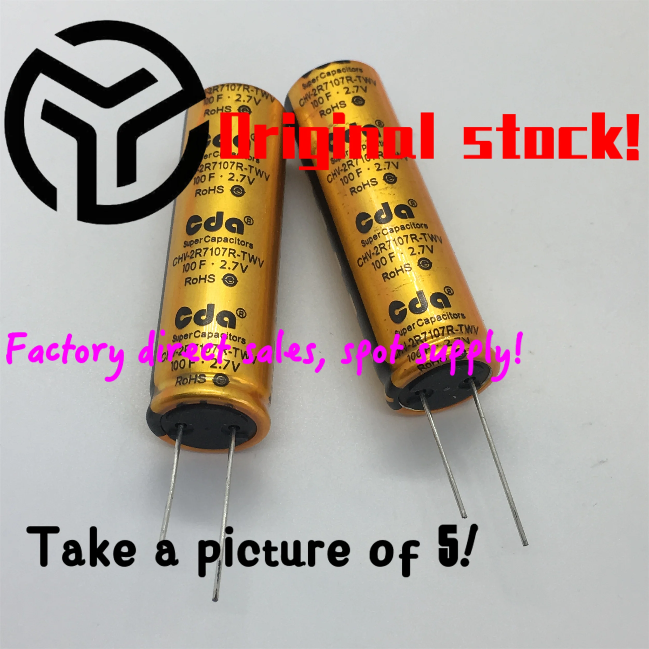 

10PCS New and original CDA 2.7v100f 2.7v120f super farad capacitor 100F 2.7V 18*60 Spot direct sales