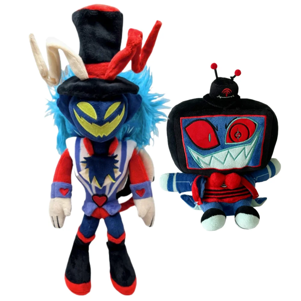 

In Stock Banpresto Hazbin Figure Cartoon Plush Alastor Vox Valentino Cute Stuffed Figurine Doll Decoration Gifts