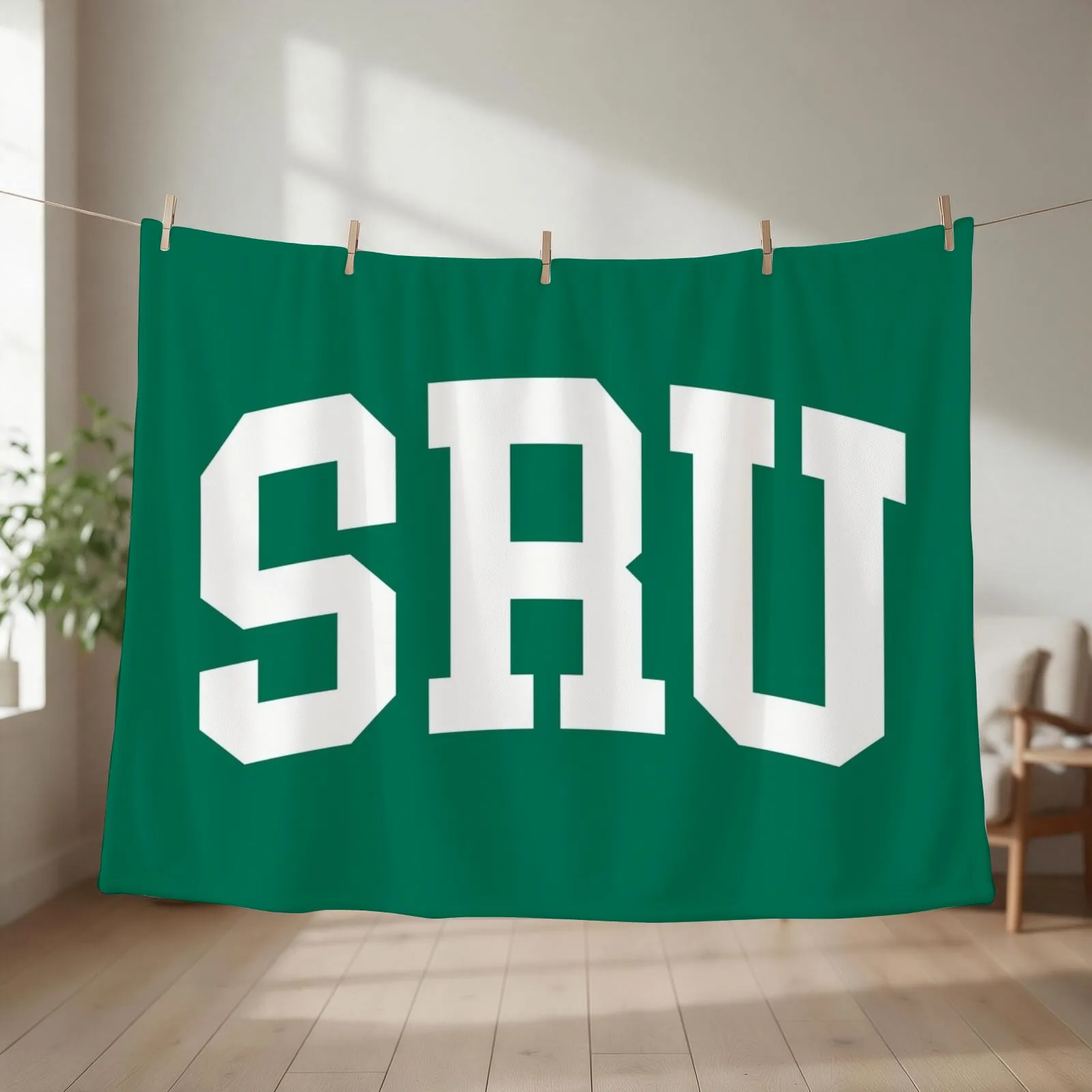 slippery rock - college font curved Throw Blanket Multi-Purpose anime Flannel Thins Blankets
