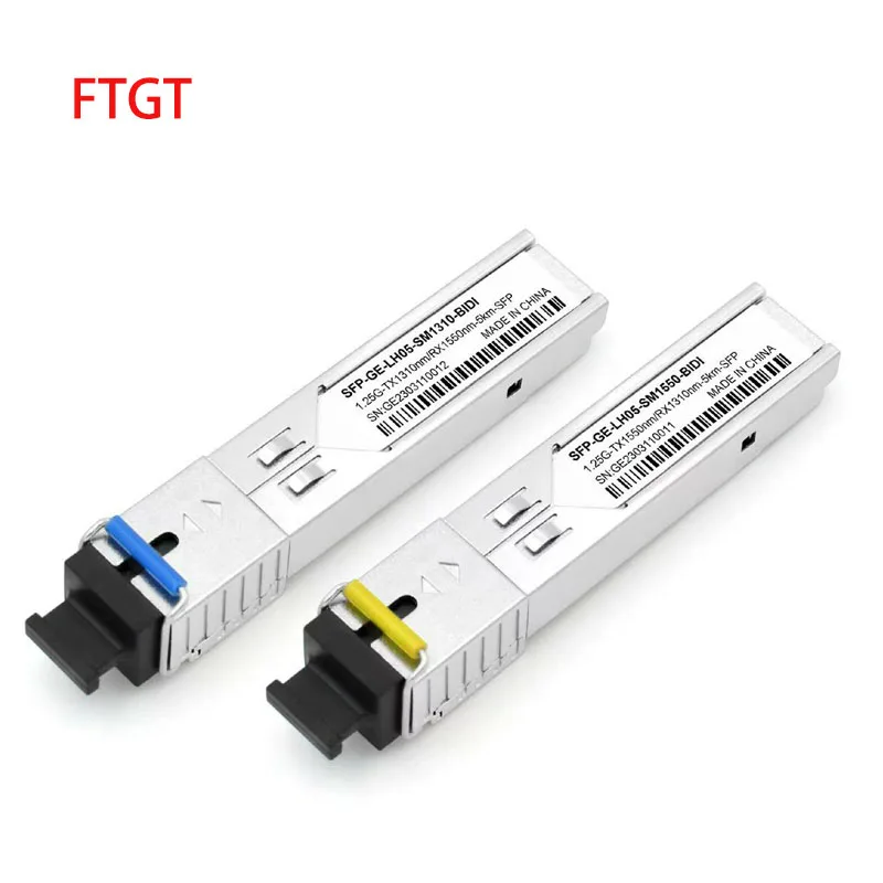 1Pair SFP Module SC connector 1.25G SC BiDi 1310nm/1550nm WDM switch SFP Transceiver module with Switch with DDM Function