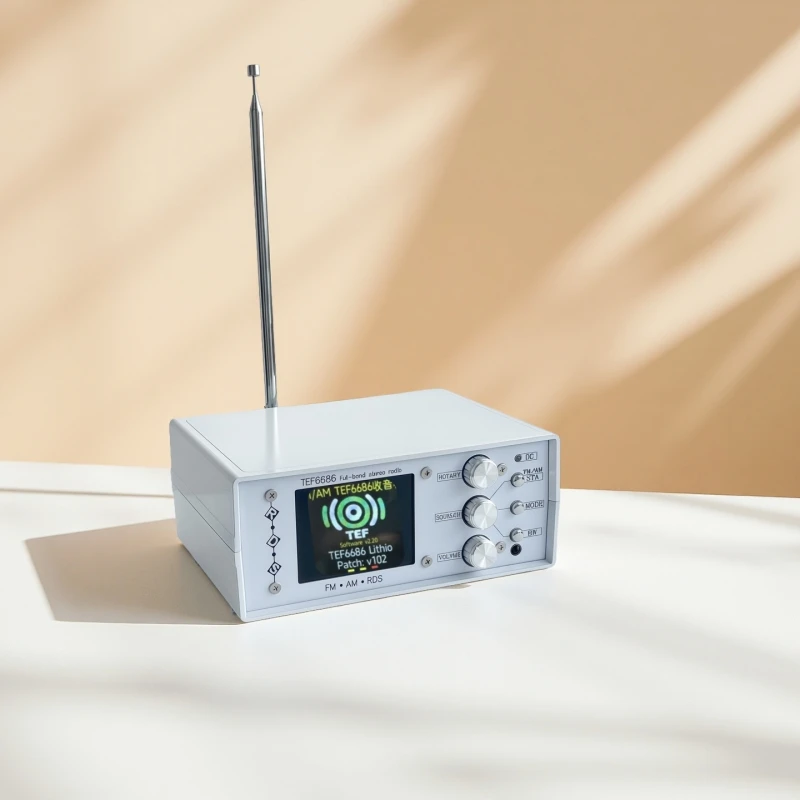 ステレオデスクトップFMラジオ、高感度TEF6686ステレオラジオ、FM/AMグローバルバンドラジオ受信機、65MHz-108MHz