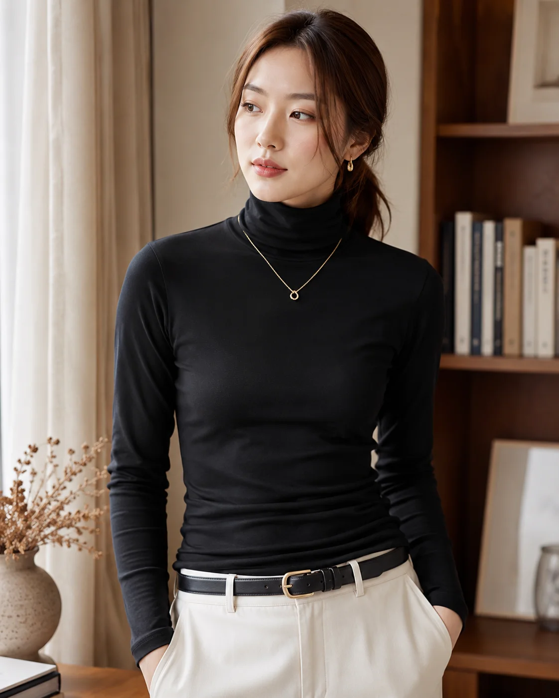 2026 Women's Thermal Underwear Tops Winter Clothes Thermal Shirt Autumn Winter Tights High Neck Thin Slim Fit Long Sleeve shirt