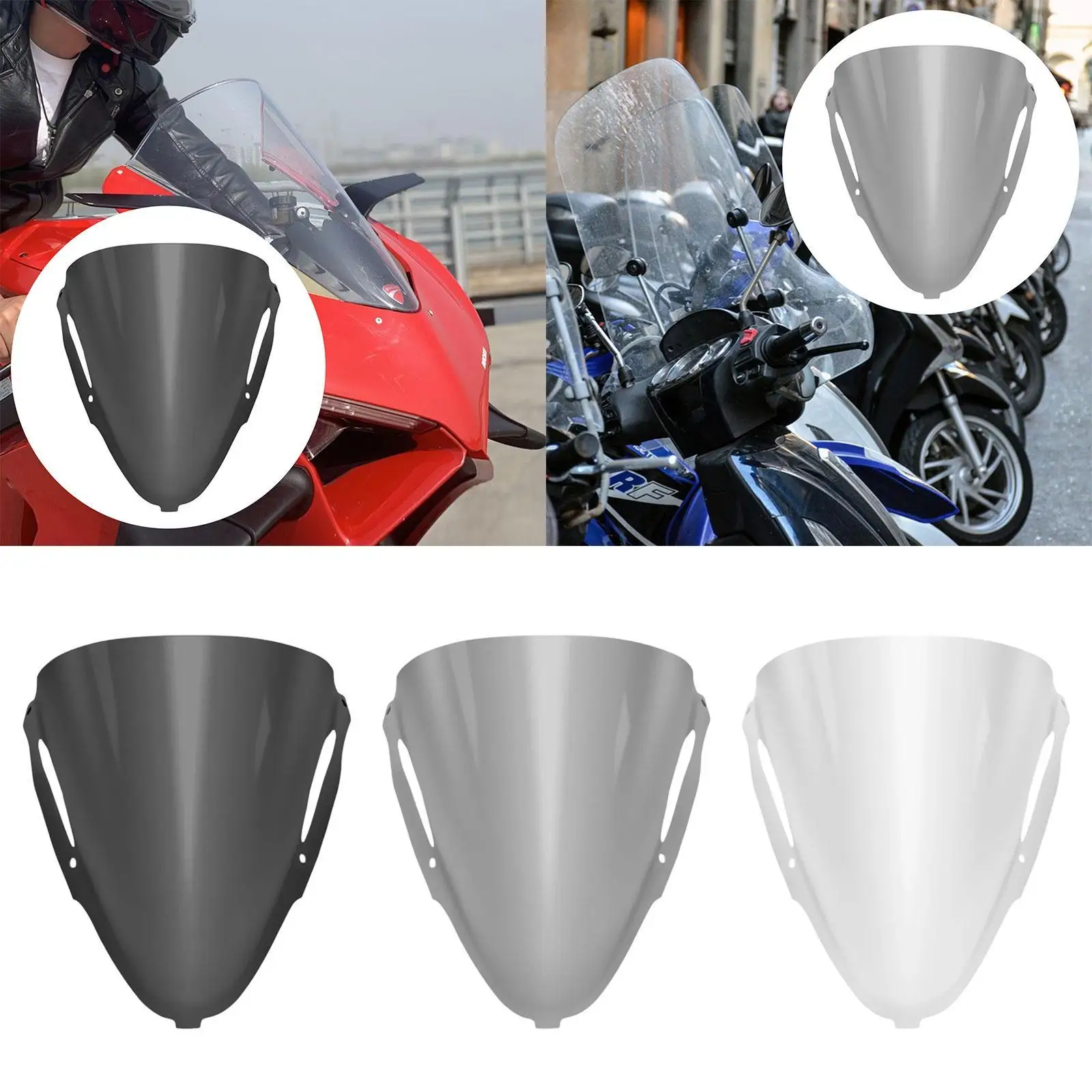 Motorcycle Windshield Wind Deflector Heightened Sturdy Stylish High Performance