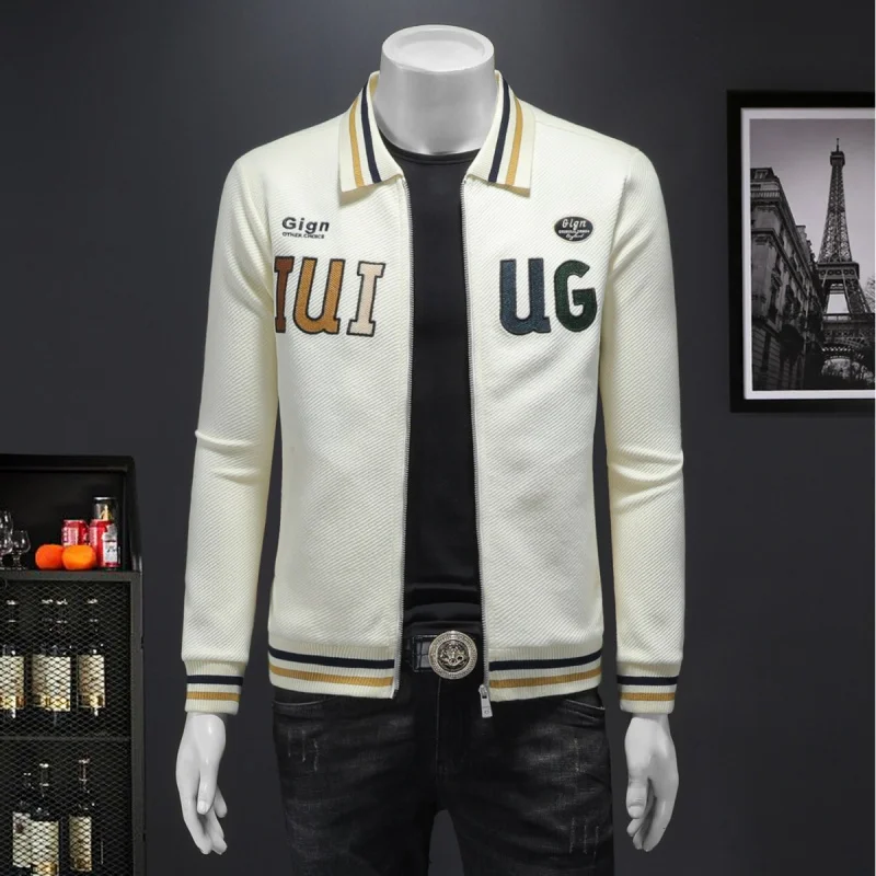 

Модная мужская повседневная толстовка-куртка премиум-класса, осенне-зимняя новинка, стильная, больших размеров, трендовая