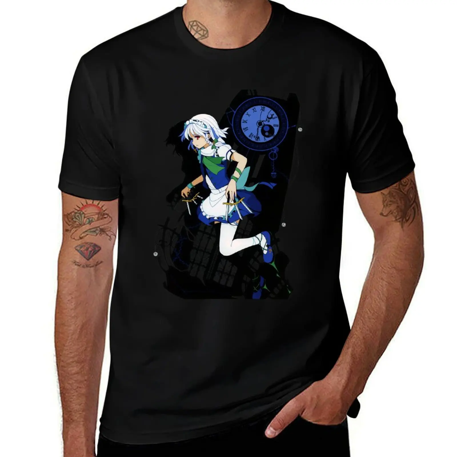 

t T-Shirt cotton funny Izayoi Sakuya soft for man - Project man shirts t man t shirts Touhou graphic shirt