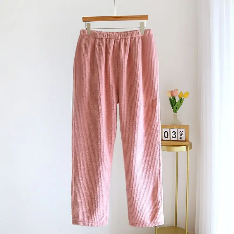 Korean Style Fashionable and Comfortable Women's Home Pants Thick and Sweet Teenage Pants Loose and Cute Girl's Sleeping Pants