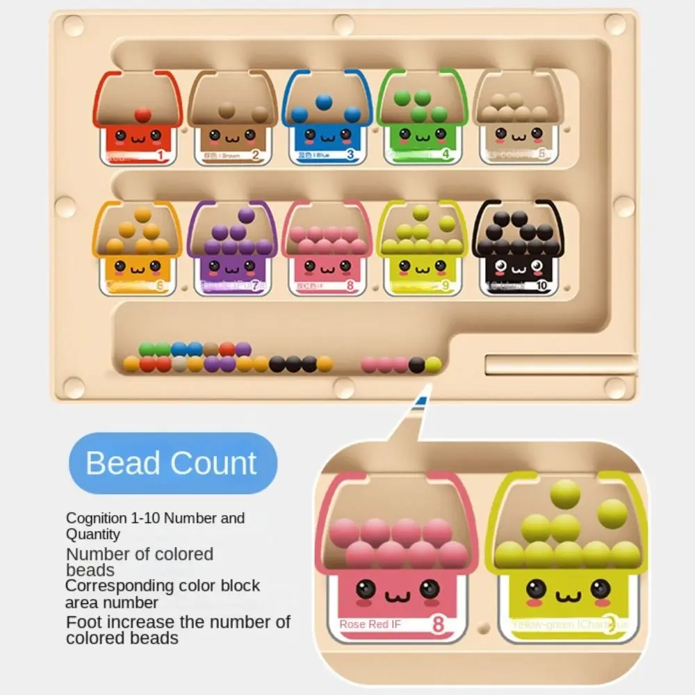 Wood Wooden Positioning Game Magnetic Montessori ’s Concentration Training Toys Funny Educational Magnetic Color Sorting Games