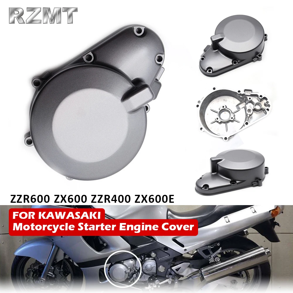 

Motorcycle Left Aluminum Crankcase Engine Stator Cover Fit For Kawasaki ZZR600 ZX600 ZZR400 ZX600E 1993-2004