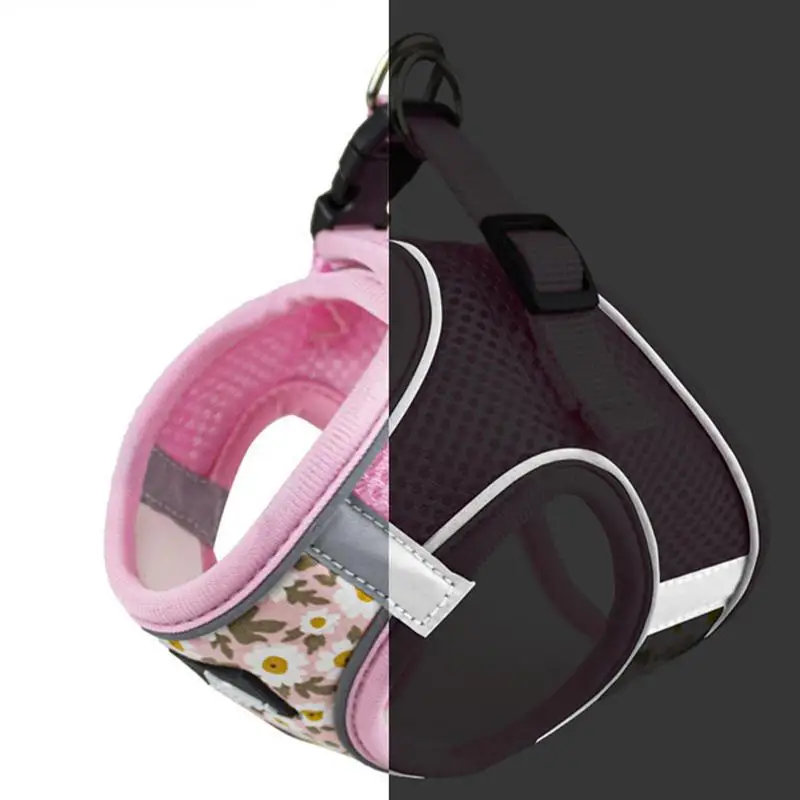 Cat Harness Escape Proof Travel Small Puppy Chest Leash Breathable Vest Style Escape-Proof Leash With Reflective Strip Anti-Lost