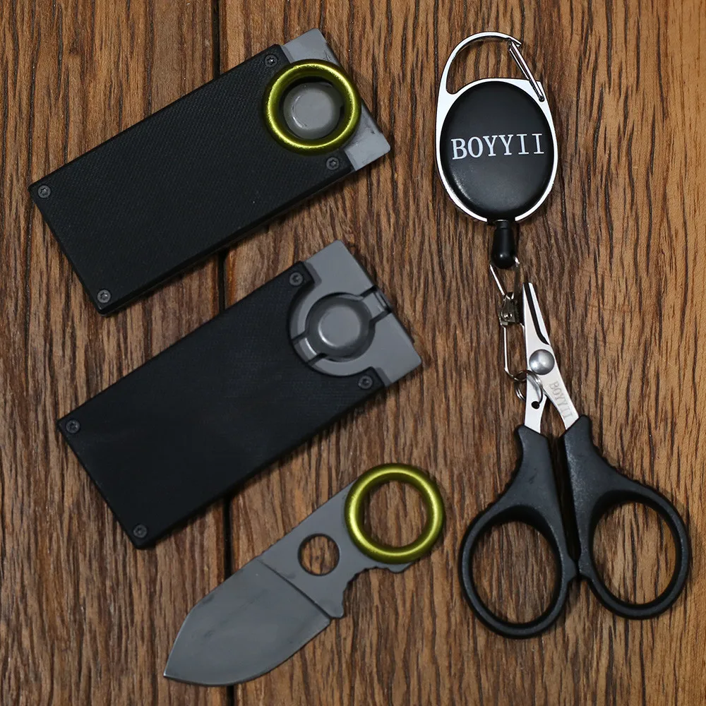 High Hardness Kitchen Knife, Small Fruit Knife, Portable Multi-Tool Fixed Blade Keychain Knife Multi-Purpose Mini Fruit Knife