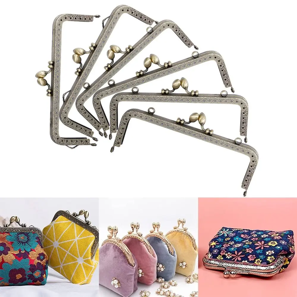 Metal DIY Craft Handle Bag Accessories Bag Making Purse Frame Purse Clasp Frame Bag Kiss Clasp Lock Purse Frame Kiss Clasp