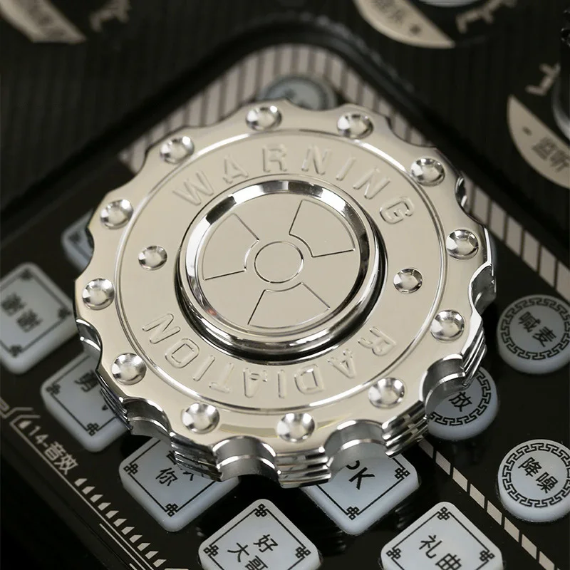 Edelstahl Punk Fidget Spinner EDC Hand Spinner Büro Entspannung Fidget Spielzeug ADHS Werkzeuge Spaß Geschenke