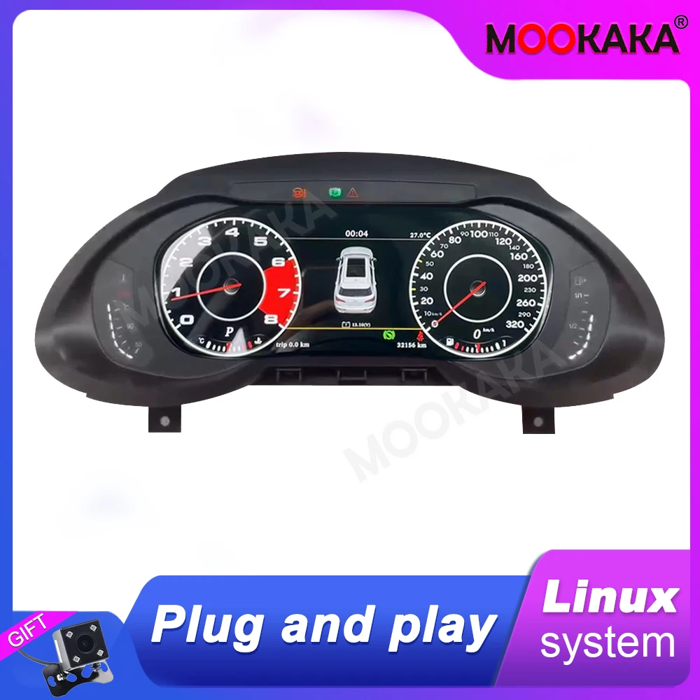 For Audi Q5 A4L 2010-2018 Car LCD Dashboard Digital Cluster Virtual Cockpit Instrument Speedometer Multifunctional