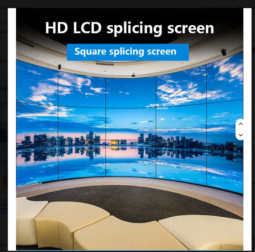 Produttore Buon Prezzo 46 pollici ultra stretto 3,5 mm lunetta 2x2 schermo di giunzione video parete LCD HD 3x3 per interni