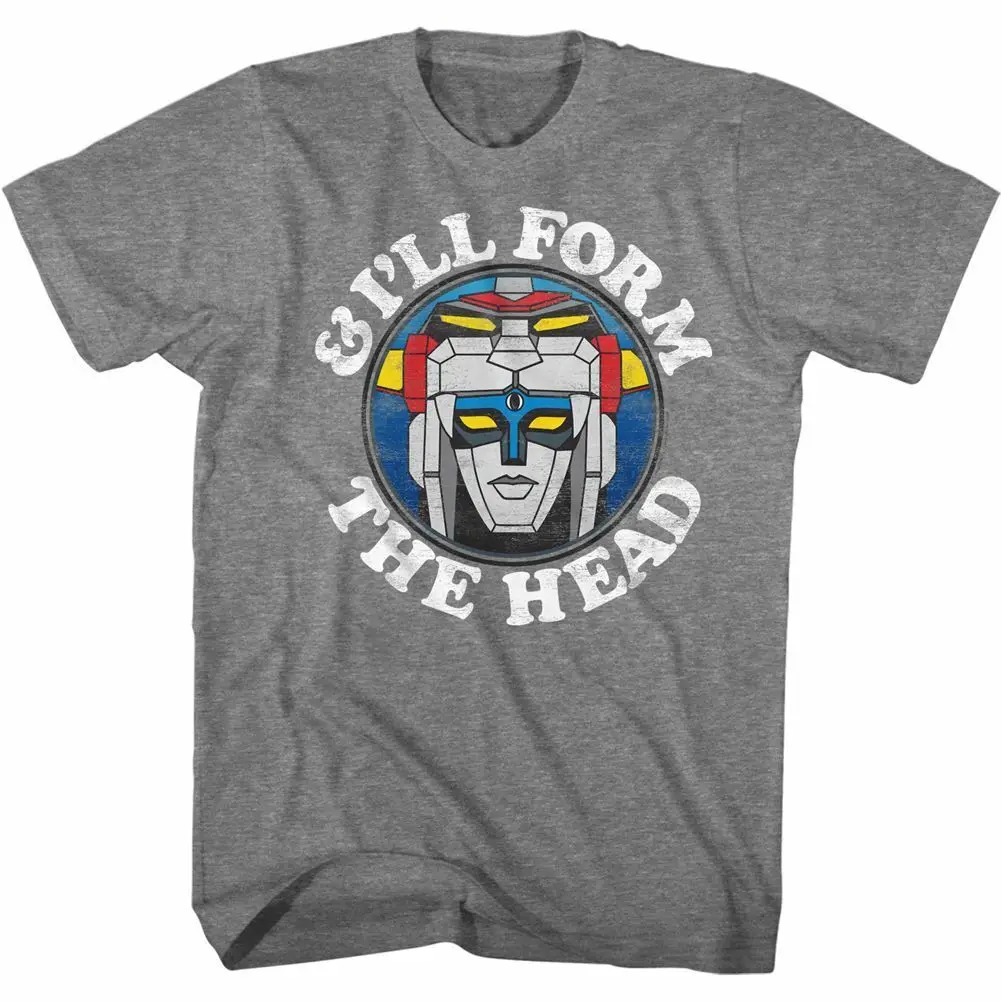 Voltron Form The Head Graphite Heather Adult T Shirt