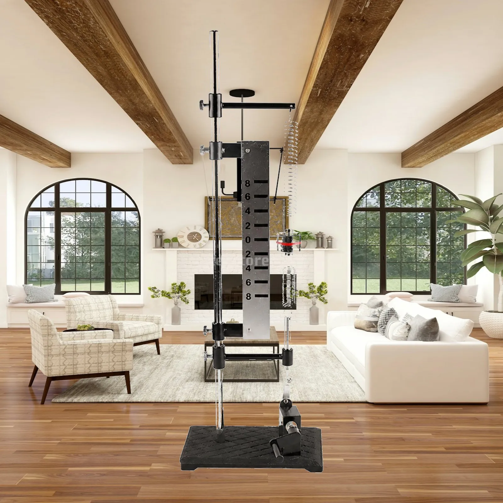 Physics Vibration Demonstrator Apparatus with Adjustable Clamps and Spring Assembly for Resonance Experiments Classroom