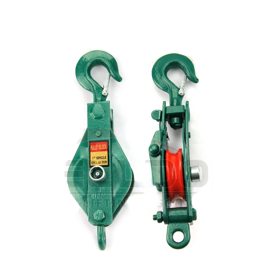 Heavy duty 7111 Open Type Single Sheave Steel Wire Rope Lifting Snatch Pulley Block with Hook