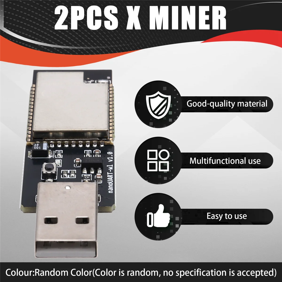 

B64C2PCS USB BTC Miner Solo Lottery Miner 40-50KH/S Bitcoin BTC Miner Asic Mining Low Power Miner для домашнего офиса
