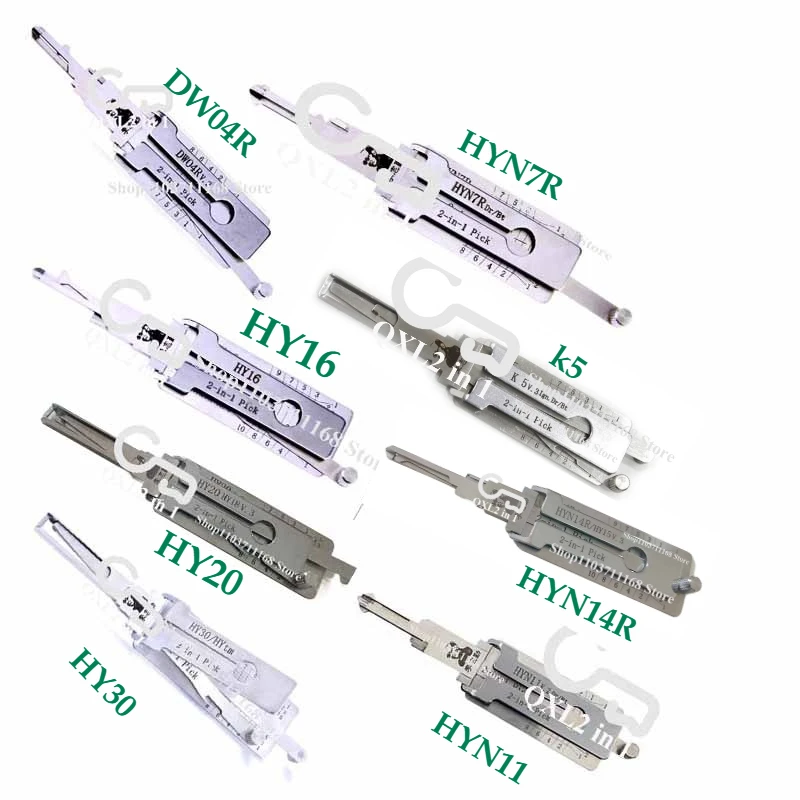 

1PCS Ganzua LISHI 2 IN 1 HYN11 K5 HYN7R NYN14R/HY15 HY20 HY30 HY16 DW04Rv.2 Lock Picks for Cars tool Picklock Picks for Cars