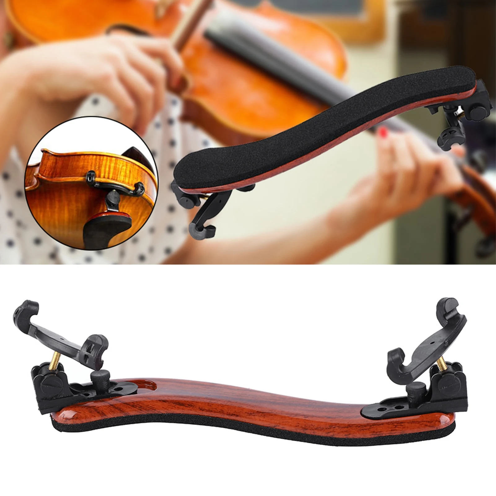Adjustable Shoulder Rest Lightweight Plastic Adjustable Shoulder Rest for 3/4 4/4 Fiddle Violin Shoulder Rest Pad Shoulder Rest