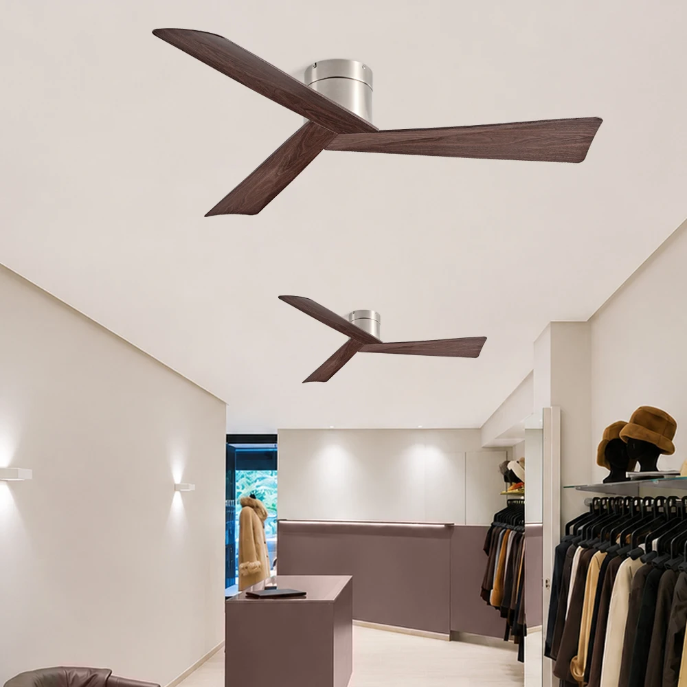 QINIWAKE 42/52 Inch Reversible BLDC Ceiling Fan Silent Inverter Motor Remote Control Quiet for Bedroom Dining Room Living Room