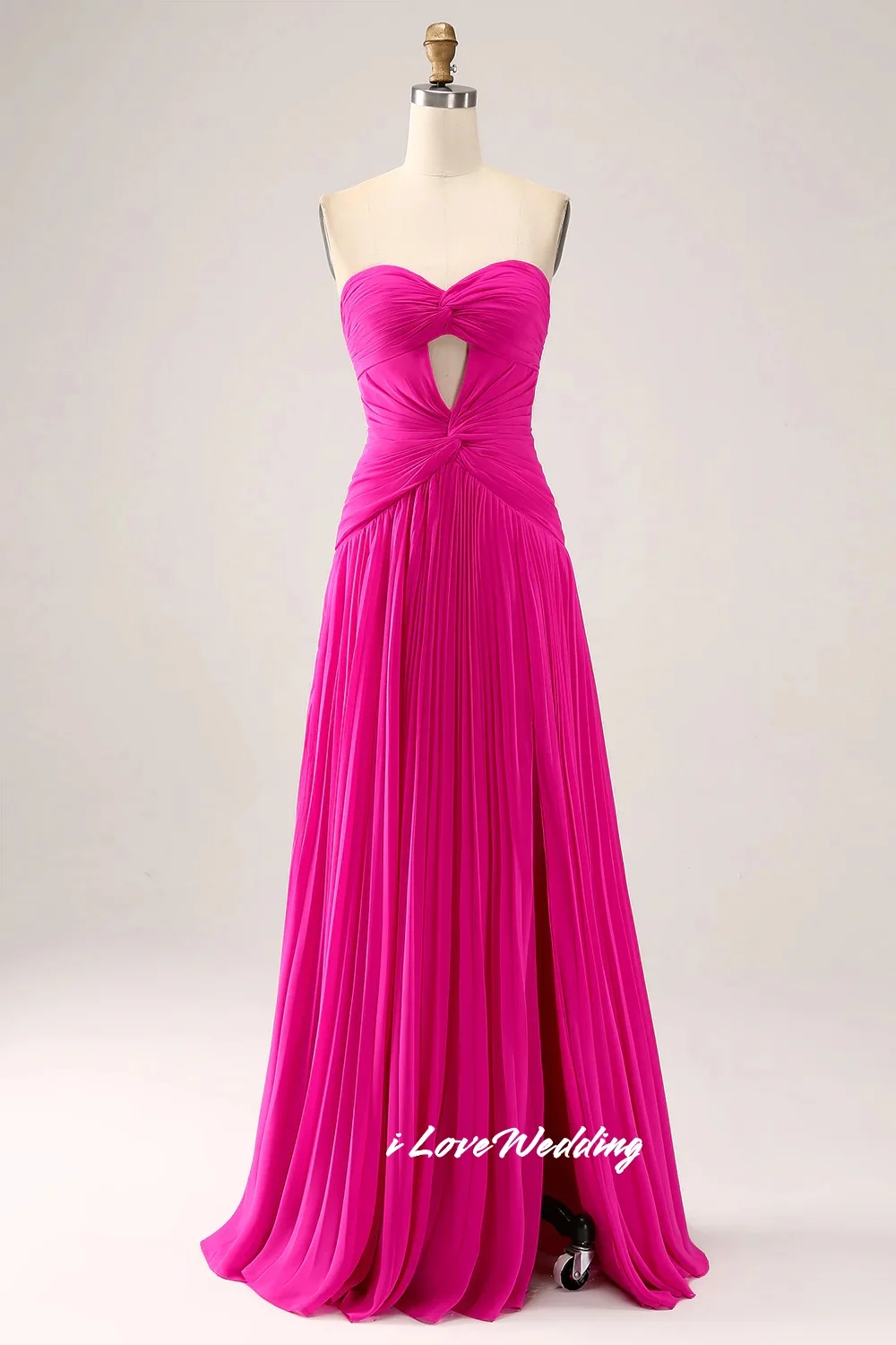 

Hot Pink Sweetheart Evening Dresses 2025 Sleeveless A-line Elegant Floor-length Prom Dress Pleat Wedding Party Dress Customized