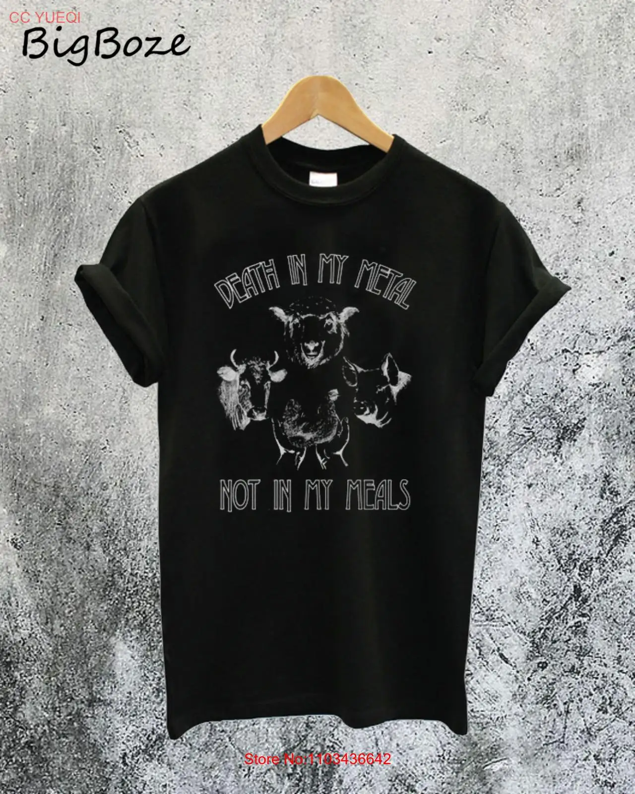 Футболка «Death In My Metal Not In My food», Классическая футболка, футболка для вигтажа