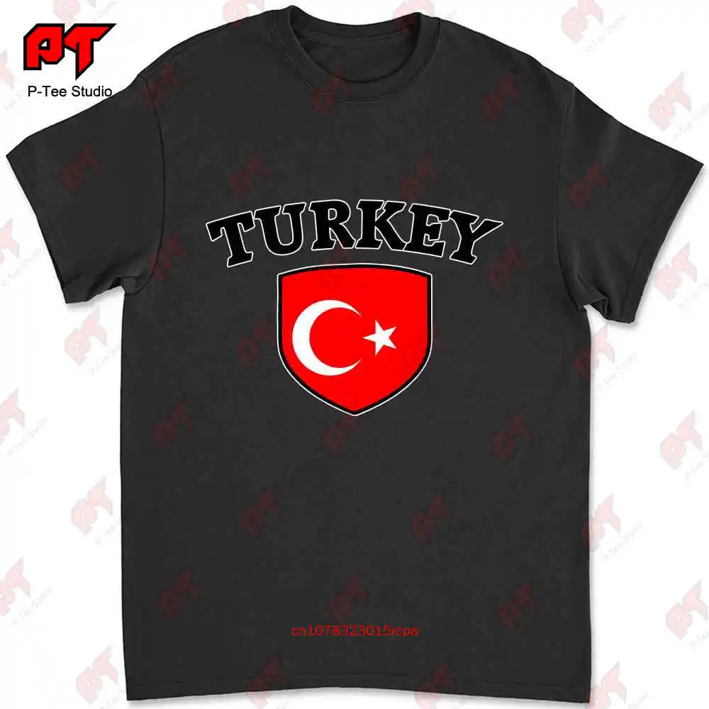 Turkish Country Crest Flag Ethnic Pride T-shirt TTEW