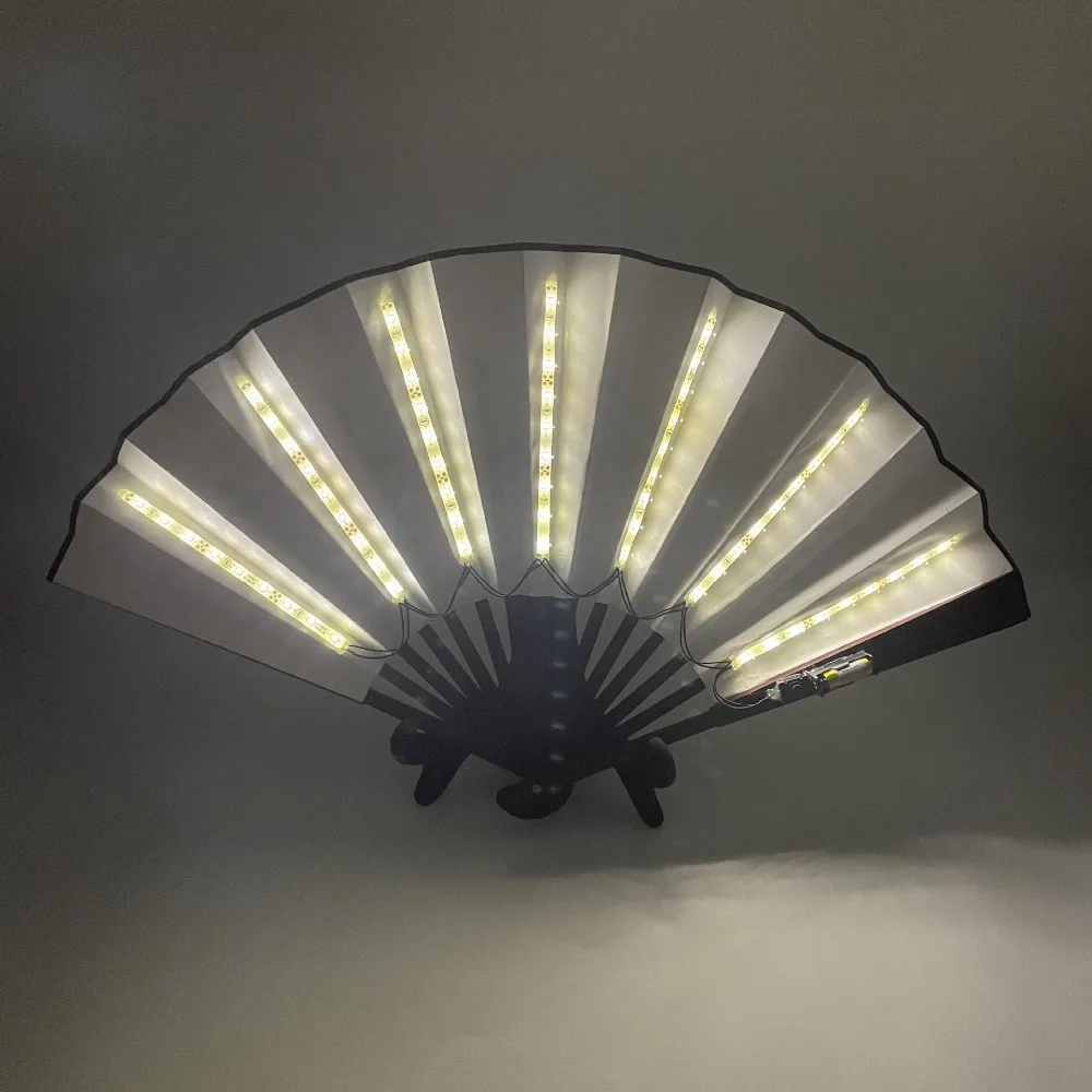 

Colorful Luminous LED Folding Fan Glow in The Dark Festivals Club Dancing Lights Fan Handmade Glowing Hand Fan Easter Gift Duck