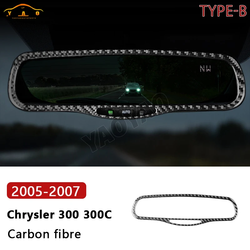 

Car Accessories For Chrysler 300 300C 2005 2006 2007 Carbon Fiber Rearview Mirror Trim Modification Decoration Sticker