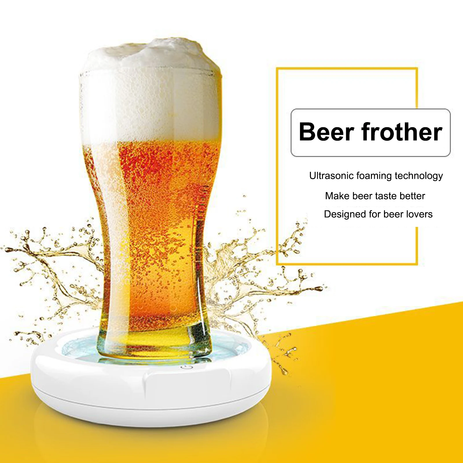 Portable Ultrasonic Beer Foamer for Canned Beer Household Electric Canned Beer Foam Machine Kitchen Bar Wine Tools