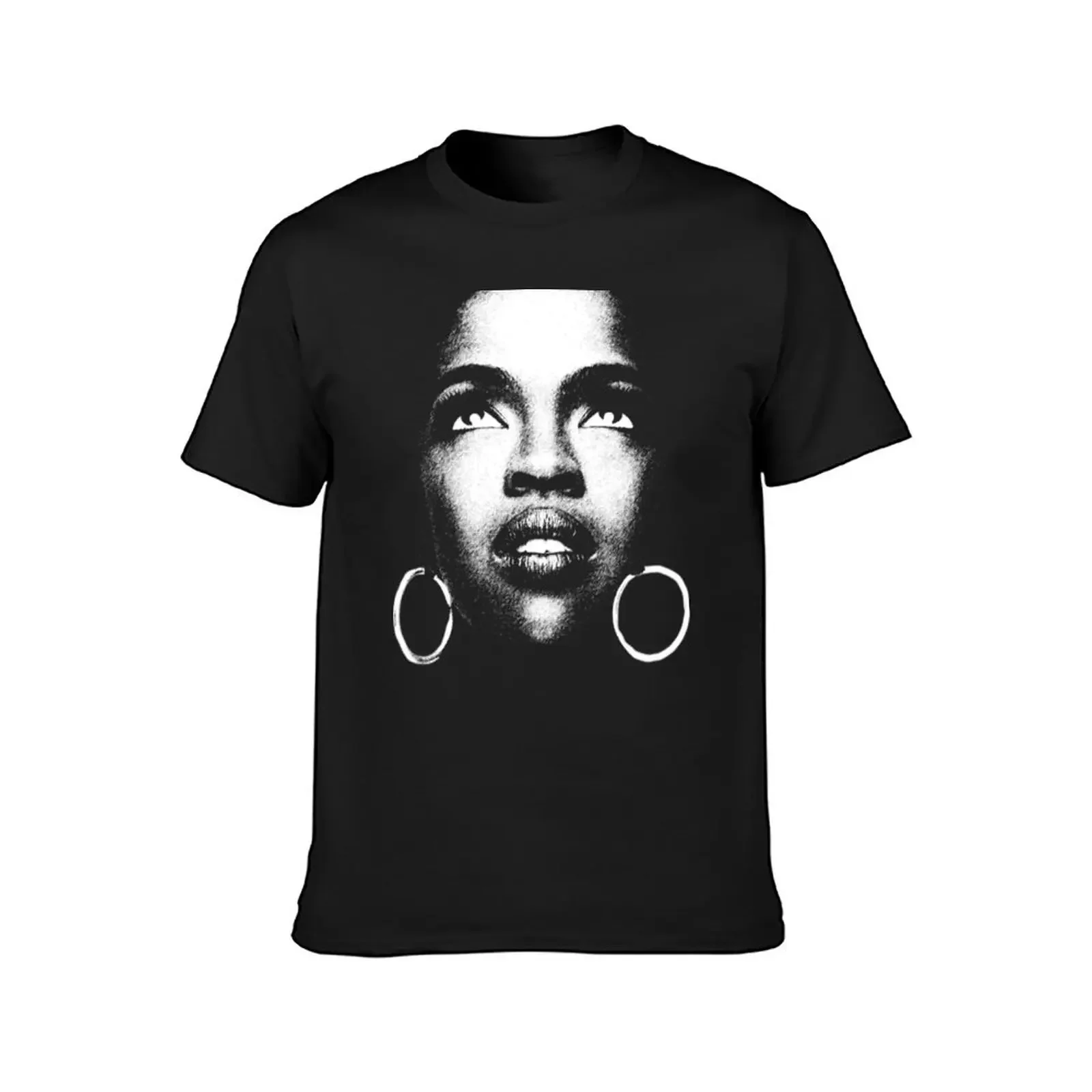 fugees lauryn hill T-Shirt oversized aesthetic clothes blue archive rapper graphic tees mens cotton t shirts