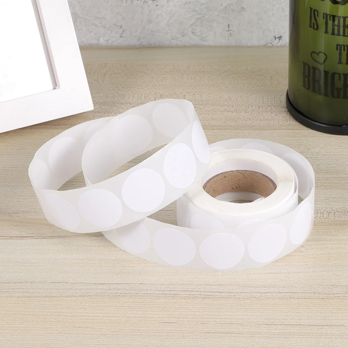 500PCS Per Roll DIY Adhesive Stickers Round Label Paper Gift Decals Tag Stickers (White) label sticker