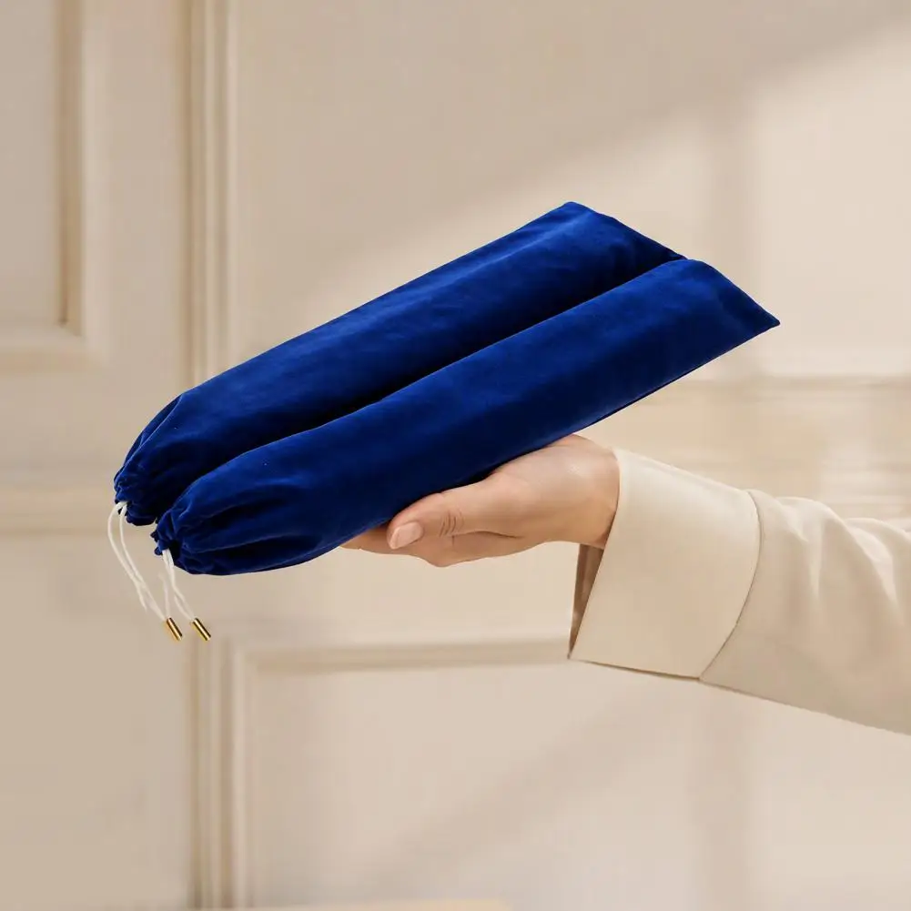 Velvet Push Ruler Carrying Pouch Scratch Resistant Ruler Holder Mahjong Rack Pushers Storage Bag Soft Suede for Standard
