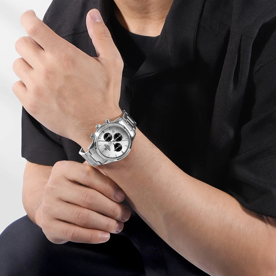 NAVIFORCE 2025 New Man's Wristwatch Fashionable Sports Watches for Men Stainless Strap Quartz 3ATM Waterproof Shockproof  Clock