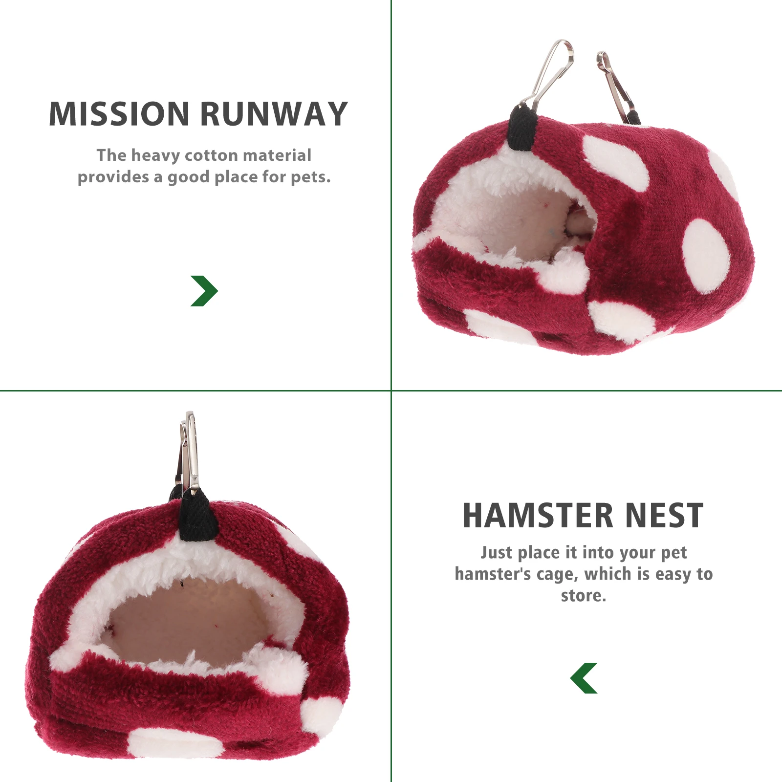 

Cozy Fleece Pet Bed Hammock Warm Winter Cage Accessory For Squirrel Hedgehog Hamster Chinchilla Parrot