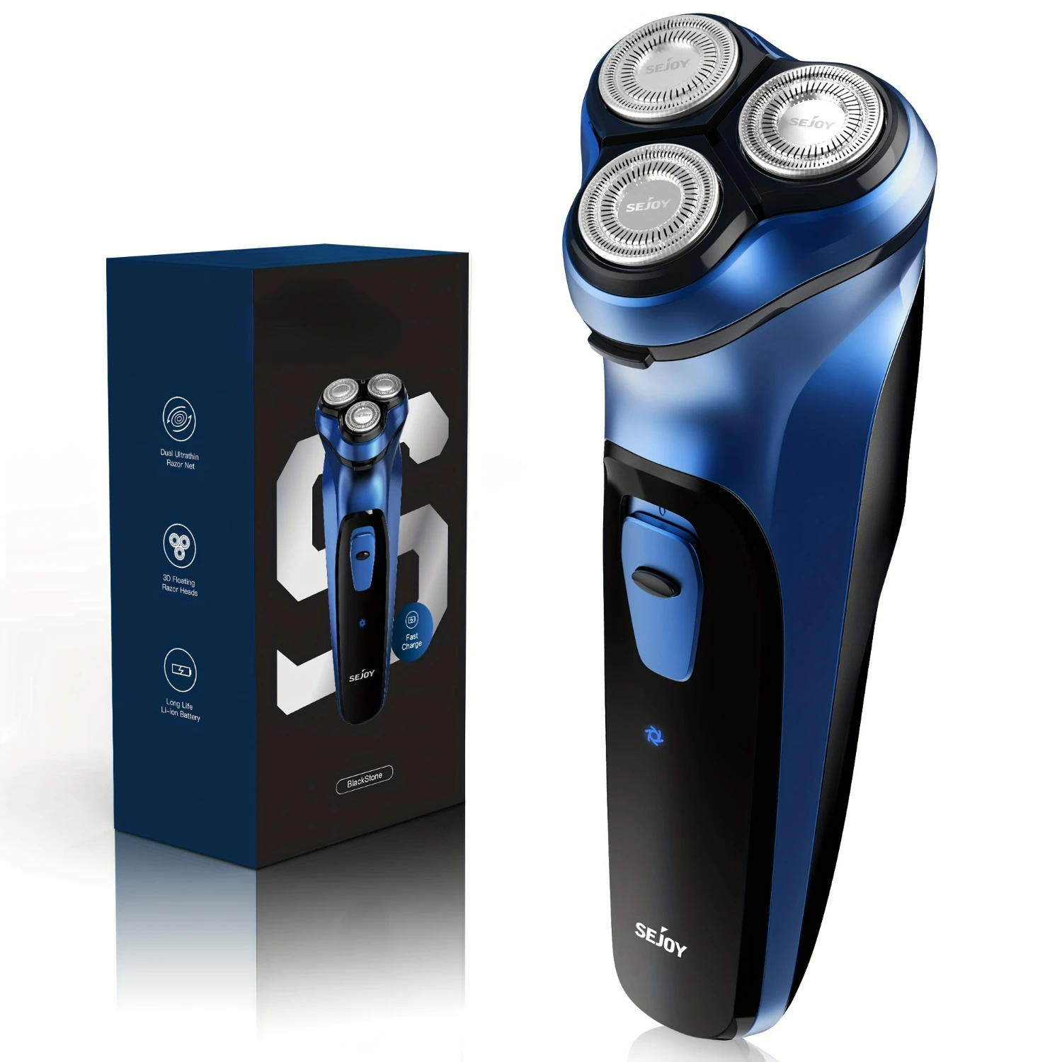 

Sejoy High-Quality Cordless Rechargeable Shaving Machines for Men with Pop Up Trimmer - Premium Washable Design with LED Display