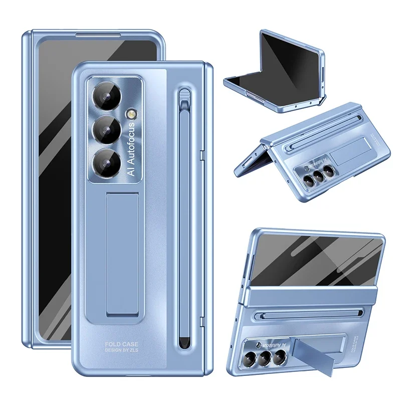 

For Samsung Galaxy Z Fold 8 7 6 5 4 5G Case With Hinge Protection & Folding Bracket Stand & Pen & Screen Protector Phone Cover