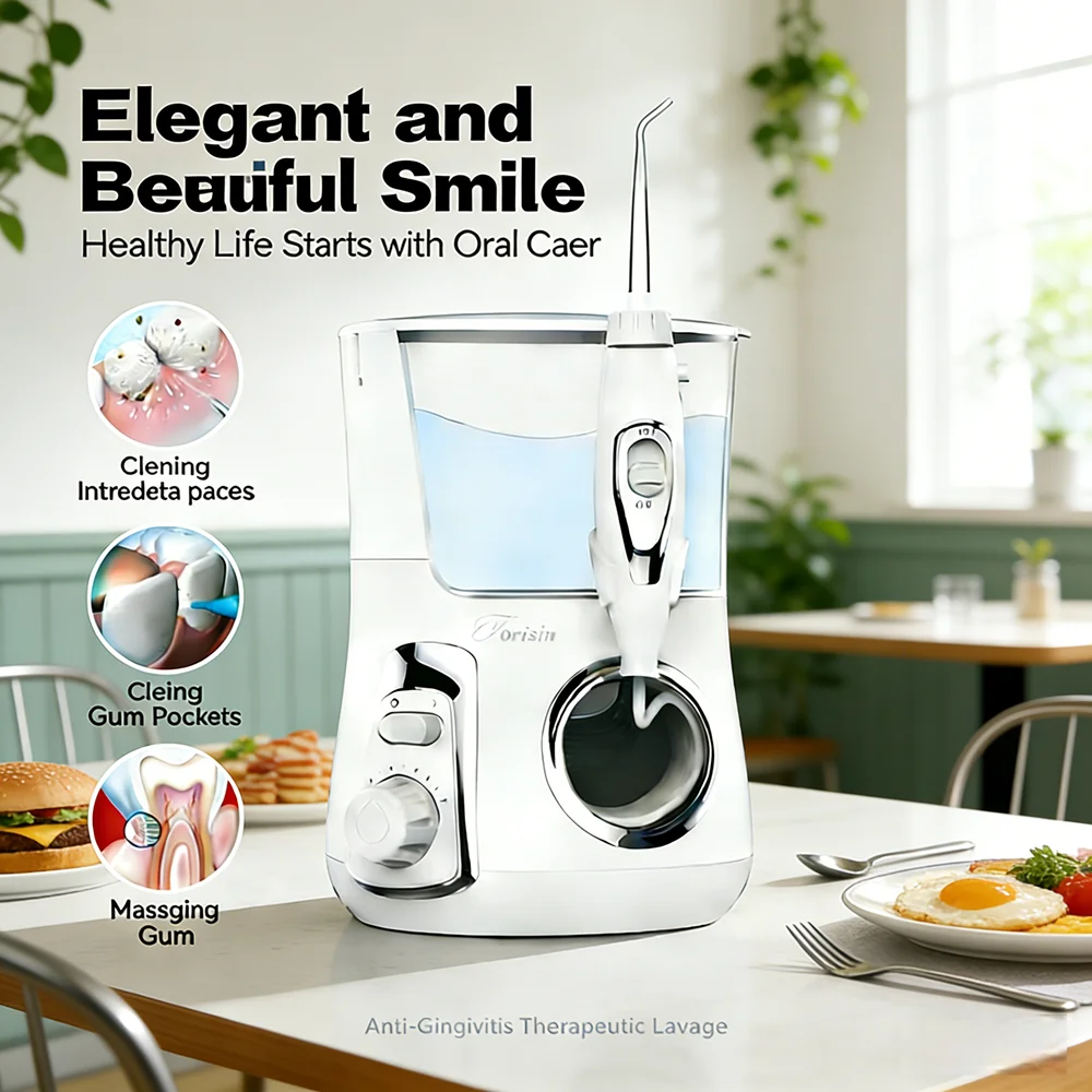 

Электрический ирригатор для полости рта 800 мл с 10 режимами и 5 насадками, для чистки зубов и профилактики кариеса