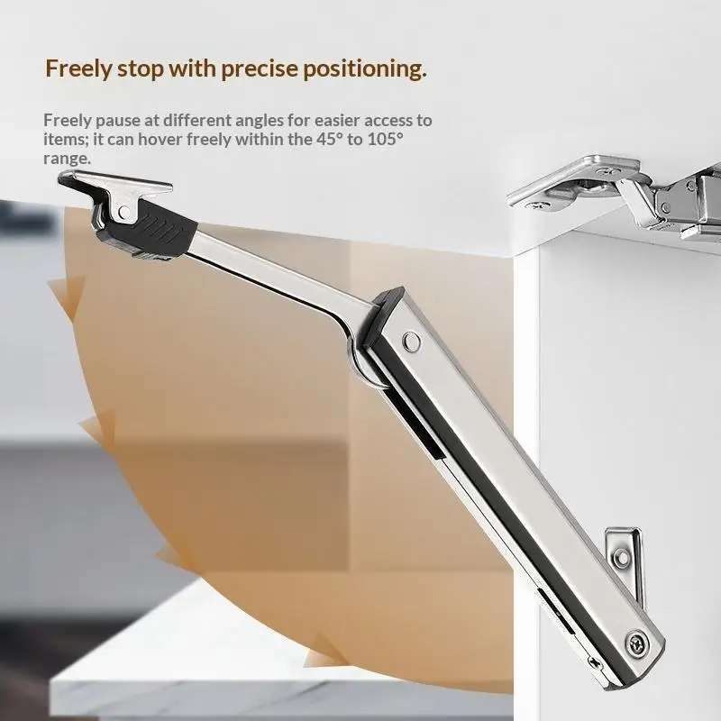 Kitchen Cabinet Hydraulic Hinge Heavy Duty Adjustable Door Support Soft Close Lift Up Randomly Stop