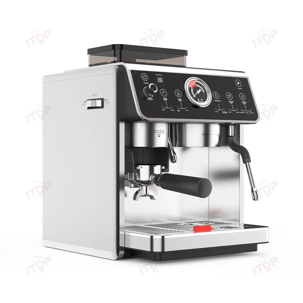 

Best Commercial Double Group Espresso Machine Foaming Milk And Making Coffee Bean To Cup Powder