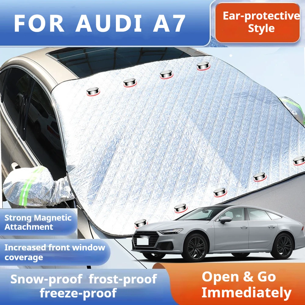

Thickened Car Now Sunshade Windshield Cover With 5/9 Magnets UV Protection Anti Snow Sunlight for AUDI A7 4G8 4K8