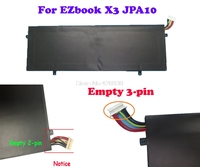 Laptop Battery For Jumper For EZbook X3 JPA10 7.6V 4900MAH 37.24WH/7.6V 4800MAH 36.48WH