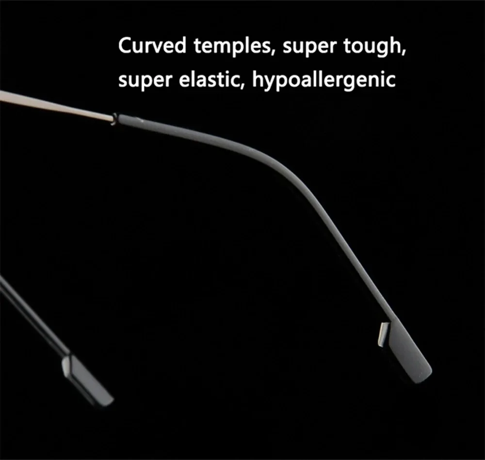 Blaues Licht blockierendes Vintage-Quadrat, rahmenloses Brillengestell für Herren und Damen, ultraleichte Lesebrille, randlose Brillengestelle – Detail 11