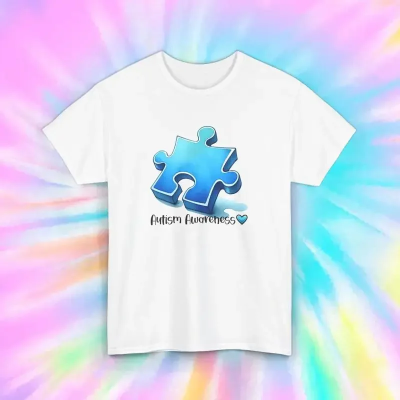 Autism Awareness Blue Puzzle Piece T Shirt Support Acceptance
