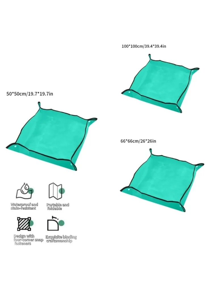 Tapis de jardinage carré pour plantes, imperméable, pour la transplantation de Pots de fleurs, tapis d'empotage pliable, bâche Anti-salissure