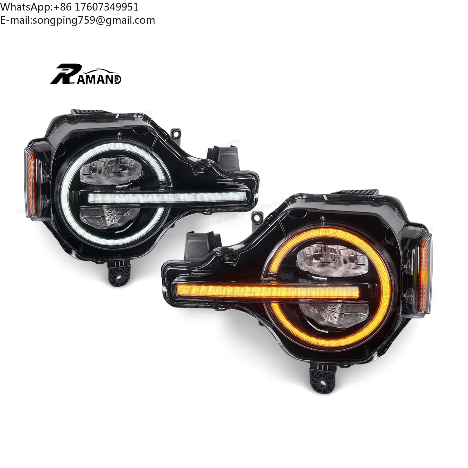 Plug Play 4 Lens Dynamic Headlight Assembly for Bronco 2021-2023-New 12V High Quality 100% Fitment